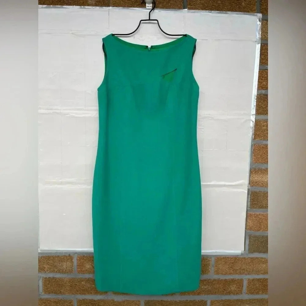 Lourdes Chávez emeral green sheath dress size medium